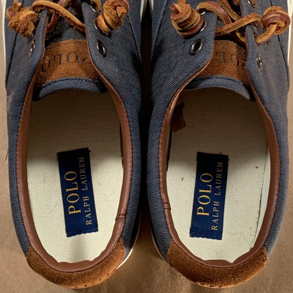 Polo Ralph Lauren Vaughan Chambray/Suede Sneakers - Picture 4 of 7
